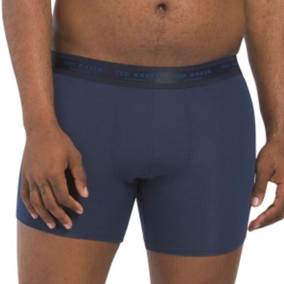 Ted Baker S/M/XL Two Pack Premium Soft Modal Prov Navy Boxer Briefs - Picture 1 of 8